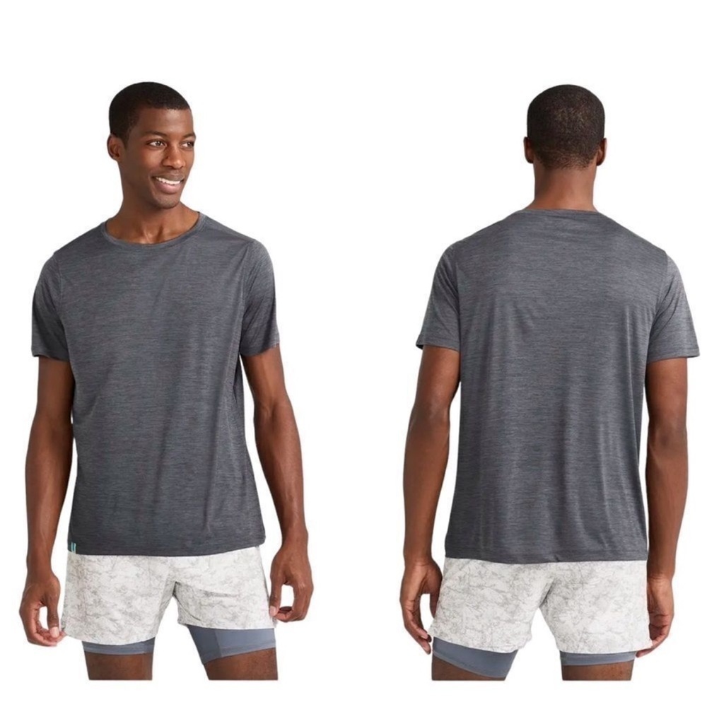 Chubbies The Embers Heathered Gray Short Sleeve Sport T Shirt size M